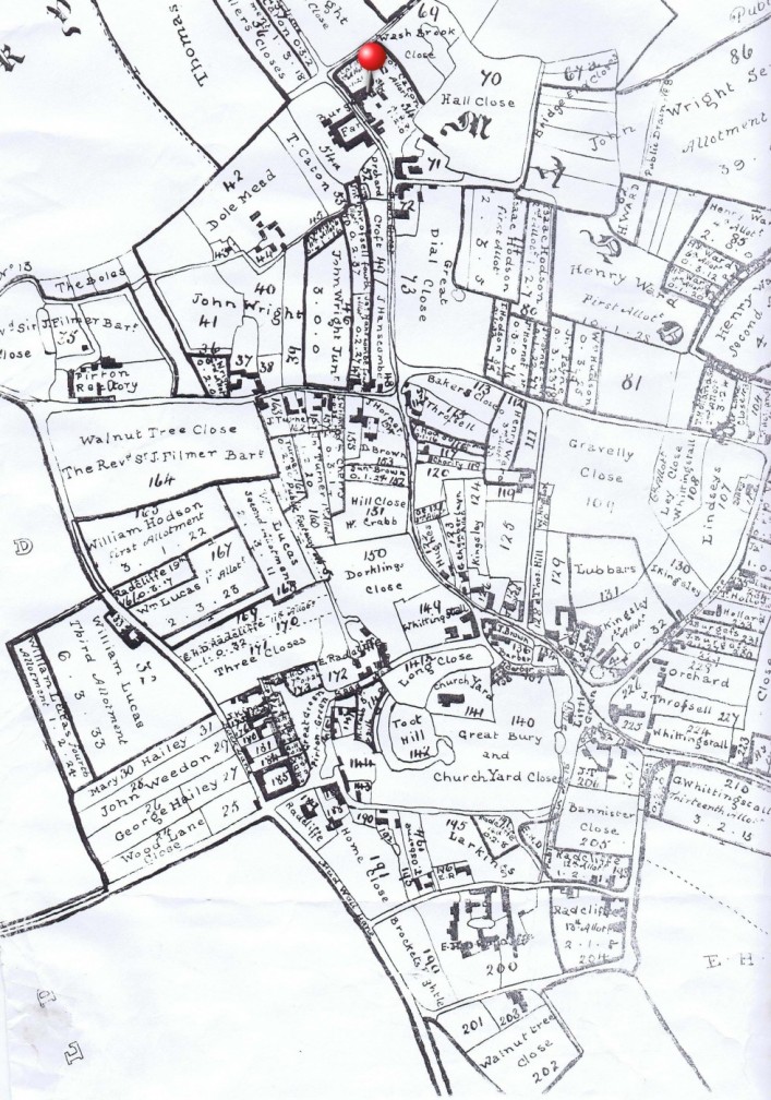 1818 Enclosure plan showing land ownership after land was exchanged