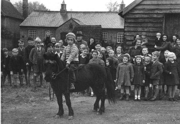 Derek enjoyed riding his pony.
