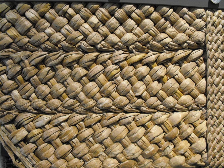 Plaited rush or  straw matting was used as a floor covering. 
