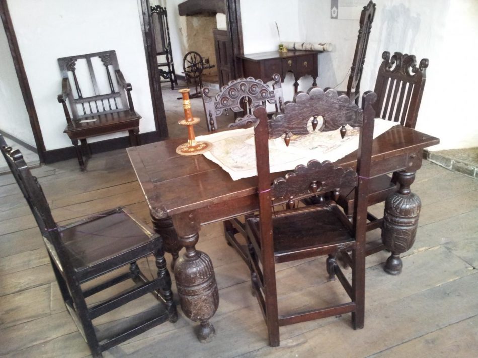 Chairs were more unusual in poorer homes the normal form of seating was stools, forms and benches.
