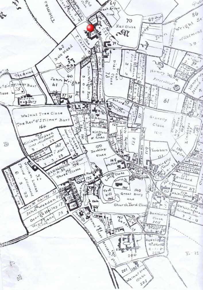 1818 Enclosure map showing land ownership after land was exchanged