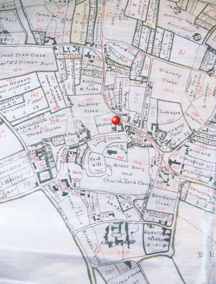 1818 Enclosure plan showing land ownership after land was exchanged.