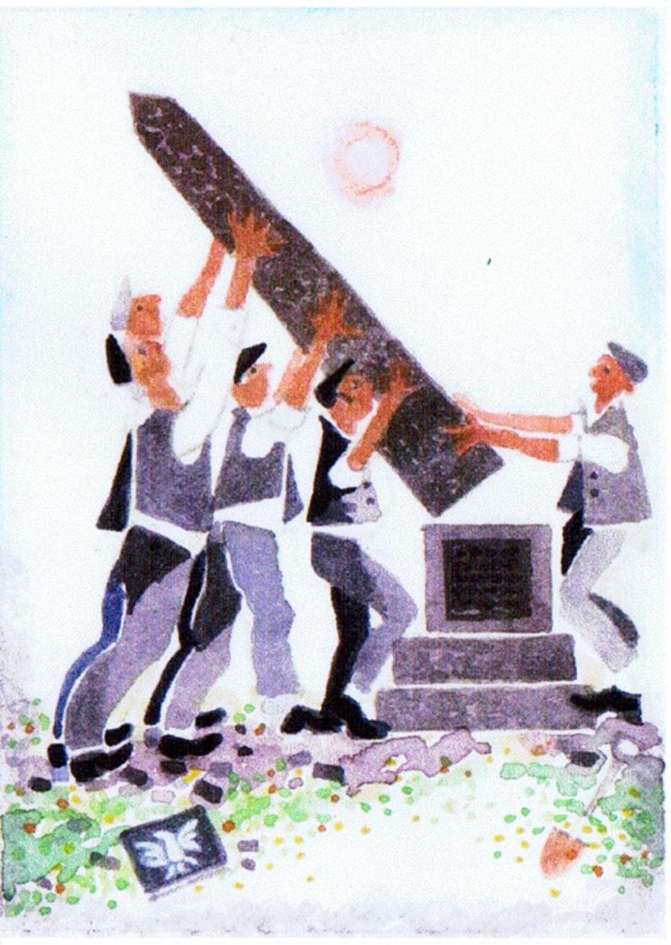 he war memorial was set up in the churchyard commemorating the village boys who had died in the Great War